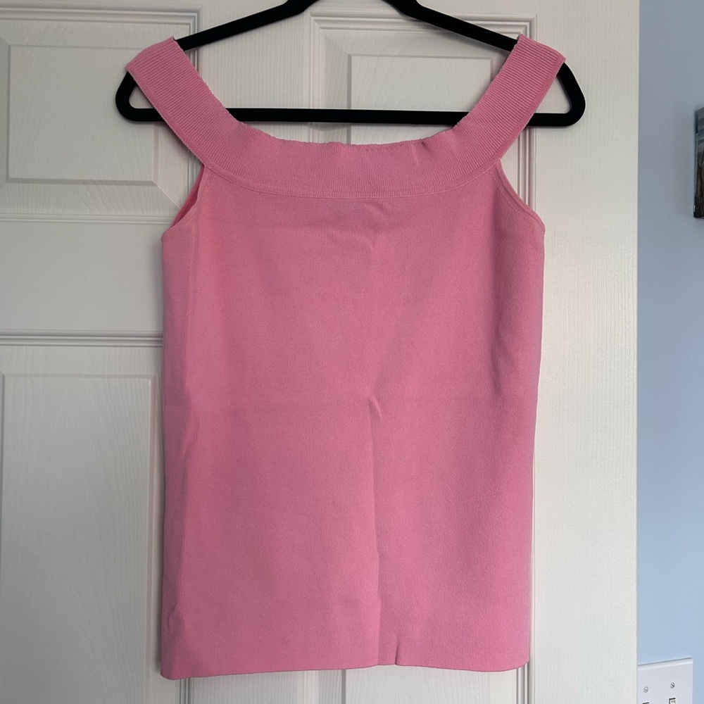 Off the shoulder bubble gum top